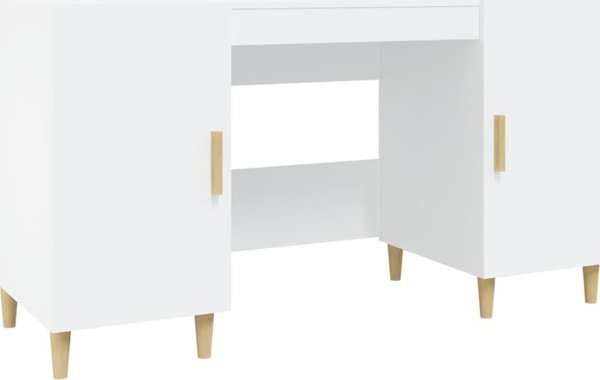 Biurko vidaXL Biale 140 cm x 50 cm