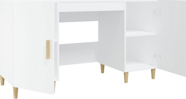 Biurko vidaXL Biale 140 cm x 50 cm