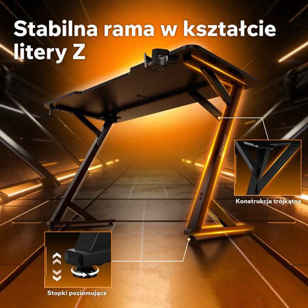 SENSE7 Γραφείο VAMO 120x60cm, Μαύρο