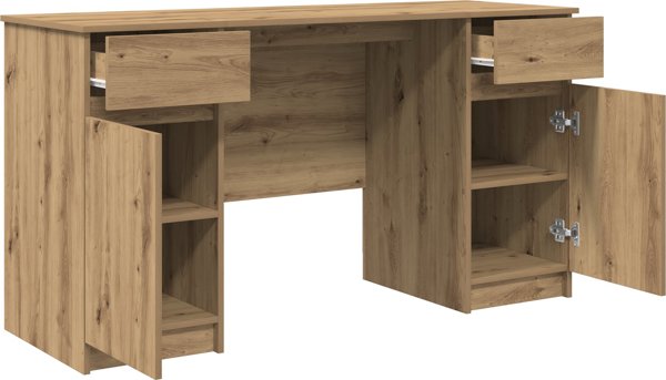 Γραφείο vidaXL Artisan Δρυς 140x49x76 εκ.