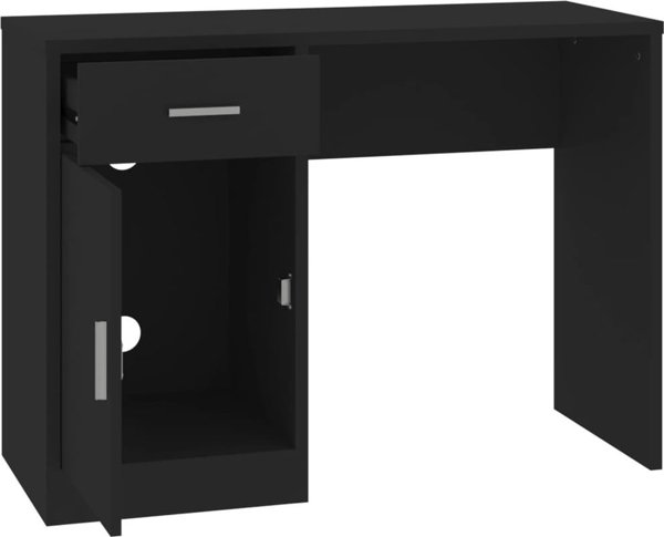 Biurko vidaXL Czarne 100 cm x 40 cm
