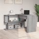 Γραφείο γωνιακό vidaXL, γκρι δρυς sonoma, 200x50x76 cm