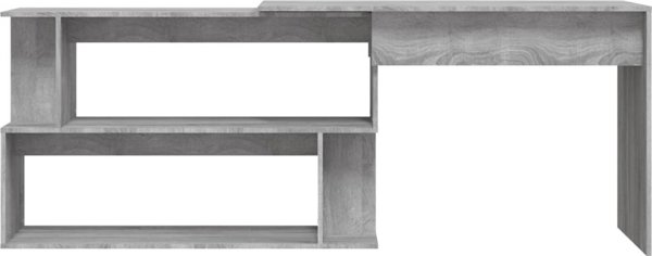 Γραφείο γωνιακό vidaXL, γκρι δρυς sonoma, 200x50x76 cm