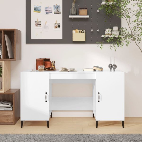 Βιβλιοθήκη vidaXL Λευκή 140x50 εκ.