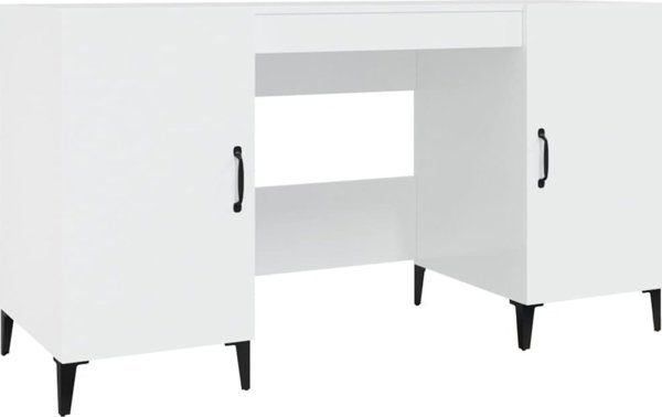 Βιβλιοθήκη vidaXL Λευκή 140x50 εκ.