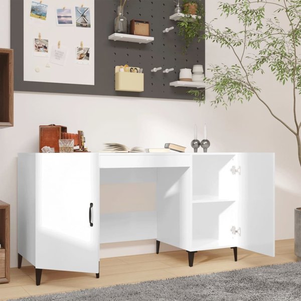Βιβλιοθήκη vidaXL Λευκή 140x50 εκ.