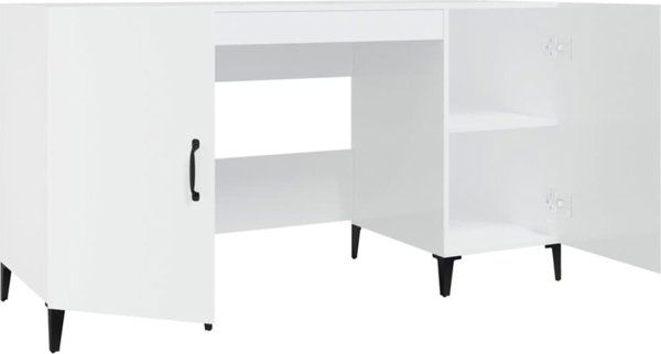 Βιβλιοθήκη vidaXL Λευκή 140x50 εκ.