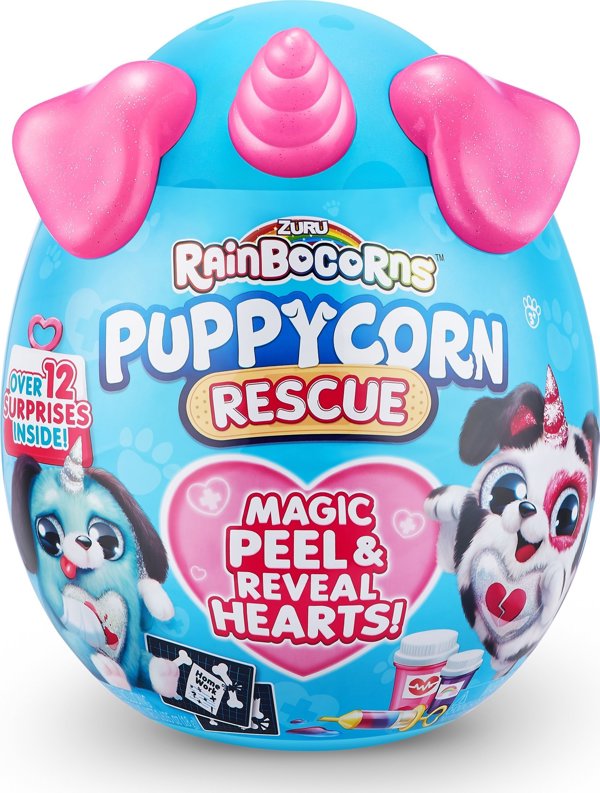 Bizak RAINBOCORNS βελούδινο παιχνίδι με αξεσουάρ Puppycorn Rescue, 9261