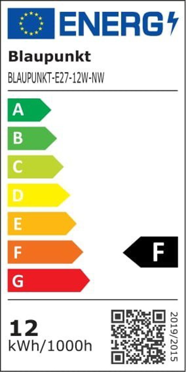 Blaupunkt Λάμπα LED A60 E27 12W Φυσικό Φως 4000K