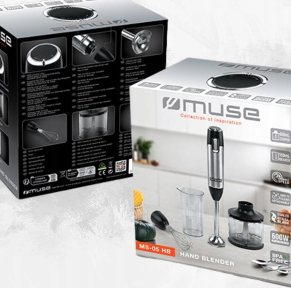 Muse Μπλέντερ Χειρός MS-05HB 600W