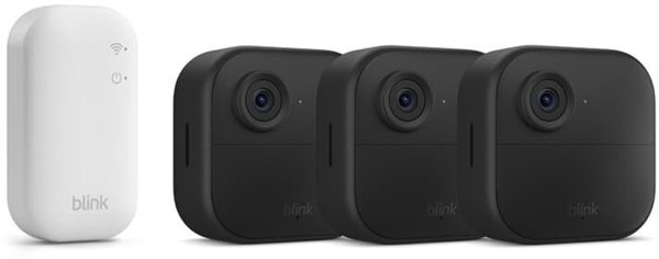 Blink Outdoor 4 - Netzwerk-Uberwachungskamera - Aussenbereich, Innenbereich - witterungsbestandig - Farbe (Tag&Nacht) - 1080p - Audio - drahtlos - Wi-Fi - mit Sync Module Core (Packung mit 3)
