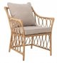 Bloomingville Belluce Πολυθρόνα Lounge με Σκαμπό, Φυσικό Χρώμα, Πολυρατάν