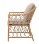 Bloomingville Belluce Πολυθρόνα Lounge με Σκαμπό, Φυσικό Χρώμα, Πολυρατάν