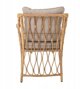 Bloomingville Belluce Πολυθρόνα Lounge με Σκαμπό, Φυσικό Χρώμα, Πολυρατάν