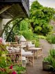Bloomingville Belluce Πολυθρόνα Lounge με Σκαμπό, Φυσικό Χρώμα, Πολυρατάν