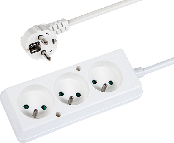 Blow 98-207# Πρίζα επέκτασης ps-370 3 πρίζες με γείωση 1,5m λευκή 3x1,5mm