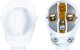 Blow 98-154# Γωνιακό βύσμα wt-16u/z λευκό με γάντζο