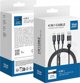 Blue Star Καλώδιο Φόρτισης 4 σε 1 Cafule C172, USB-A/Type-C σε Micro USB/Lightning/Type-C, 2.4A, 1.2m, Μαύρο