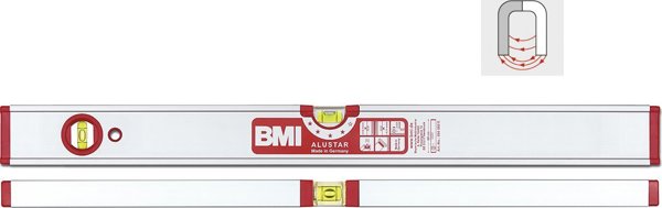 BMI Rieffel BMI Wasserwaage ALUSTAR M 694EM, Länge 120cm