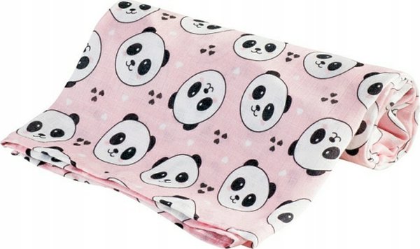 NoName Πάνα Μπαμπού Panda Ροζ 30x30cm, Βισκόζη Μπαμπού 100%