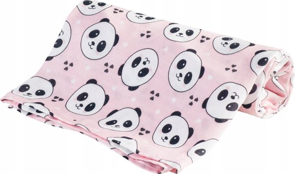Bocioland Μπαμπού Πάνα 75x75cm Panda Pink, Αντιαλλεργική & Αντιβακτηριδιακή