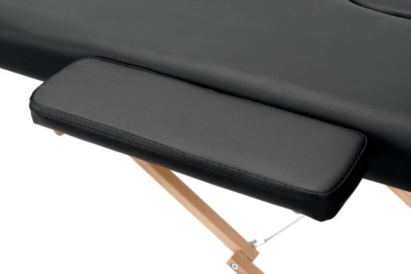 Bodyfit Ξύλινο Κρεβάτι Μασάζ 2 Τμημάτων, Μαύρο, 8244690