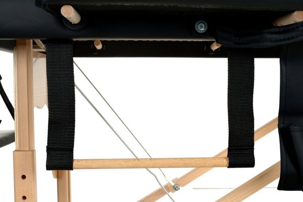 Bodyfit Ξύλινο Κρεβάτι Μασάζ 2 Τμημάτων, Μαύρο, 8244690