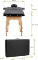 Bodyfit Ξύλινο Κρεβάτι Μασάζ 2 Τμημάτων, Μαύρο, 8244690