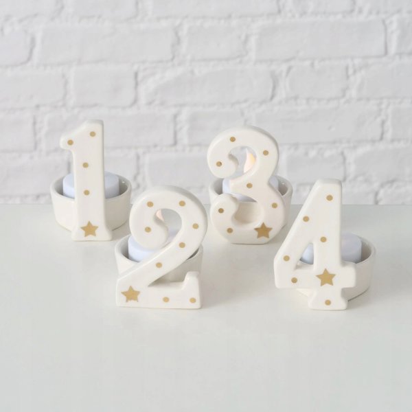 Boltze Home Κηροπήγια Advent Numero - Διακοσμητικά Κηροπήγια με Αριθμούς