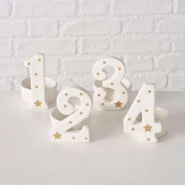 Boltze Home Κηροπήγια Advent Numero - Διακοσμητικά Κηροπήγια με Αριθμούς