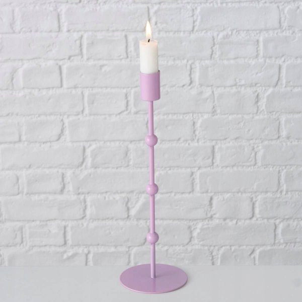Boltze Μεταλλικοί κηροστάτες Kimberly, 3 τεμάχια, παστέλ χρώματα