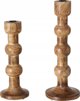 Boltze Ξύλινα σκαλιστά κηροπήγια BUBBLES, 2 τεμάχια