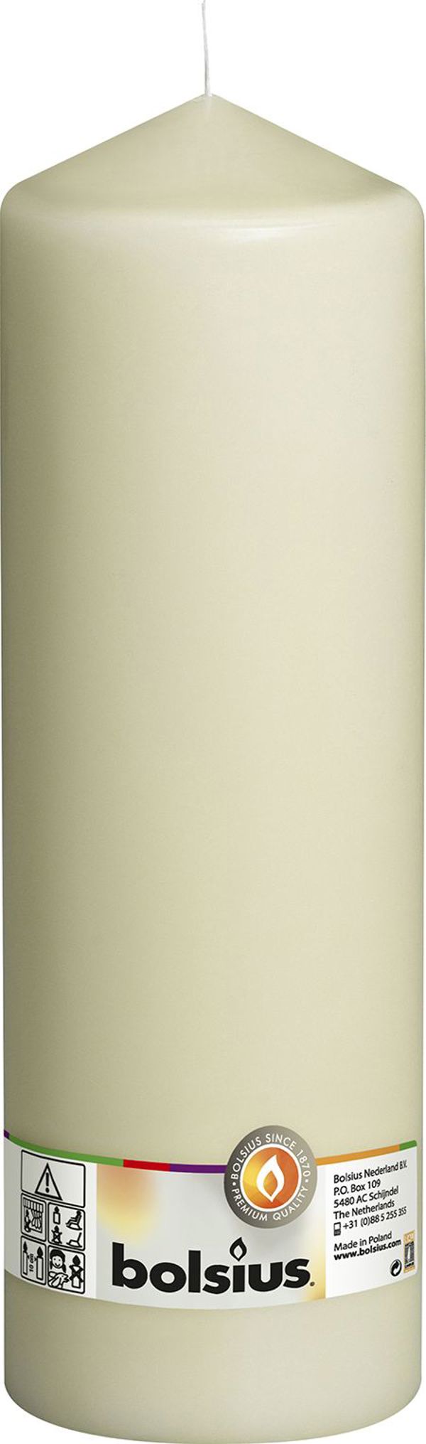 Bolsius Κερί κορμός BOLSIUS 175H 30CM ΚΡΕΜ
