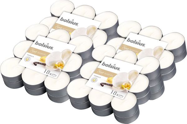Bolsius True Scents Ρεσώ Αρωματικά Βανίλια 4 Ώρες 72 Τεμάχια
