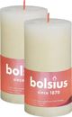 Bolsius Κερί ρουστίκ BOLSIUS Shine 60H 13CM 2 τεμ. λεπτό μαργαριταρένιο