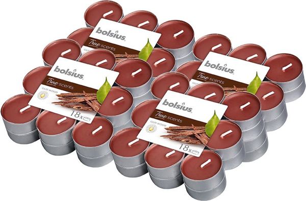 Bolsius True Scents Ρεσώ Αρωματικά Κεράκια 4 Ώρες 72 Τεμάχια - Agarwood