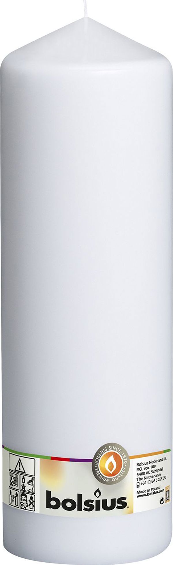 Κερί κολώνας Bolsius BOLSIUS 175H 30CM ΛΕΥΚΟ