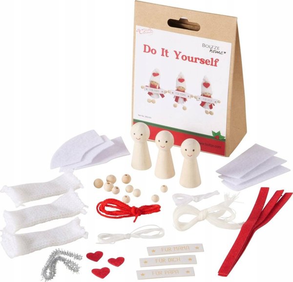 Boltze Home Σετ DIY Δημιουργίας Διακοσμητικών, 3 Ανθρωπάκια, Χειροτεχνία για Διακόσμηση Σπιτιού