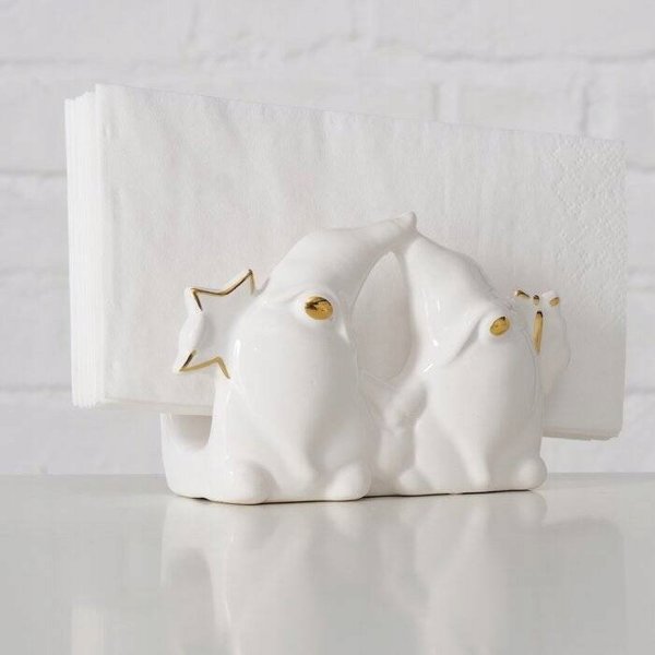 Boltze Home Κεραμική Θήκη για Χαρτοπετσέτες Maddy με Σχέδιο Νάνους, Πολύχρωμη