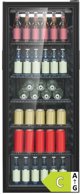 Bomann KSG 7292    schwarz Glastürkühlschrank 143cm