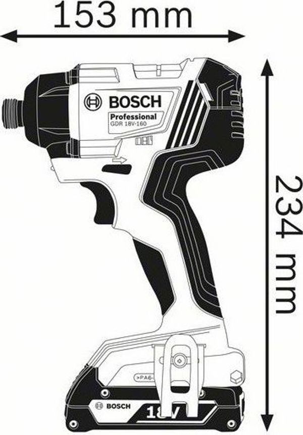 Bosch GDR 180-LI Κρουστικό Κατσαβίδι Μπαταρίας 18V, Solo (Χωρίς Μπαταρία & Φορτιστή)