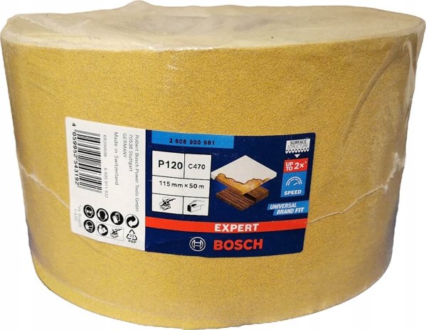 Bosch Bosch Expert C470 sanding sheet, 115mm, K120 (50 meter roll, for orbital sander, for hand sanding)