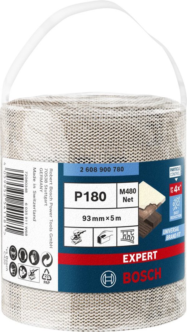 Bosch Bosch Expert M480 net sanding roll 93mm, K180, sanding sheet (5 meters)