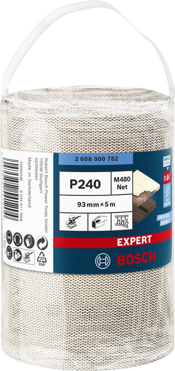 Bosch Bosch Expert M480 net sanding roll 93mm, K240, sanding sheet (5 meters)