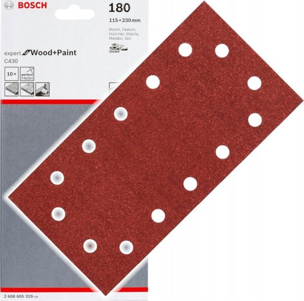 Λεπίδα λείανσης Bosch Bosch 115X230MM K180 10 τεμ