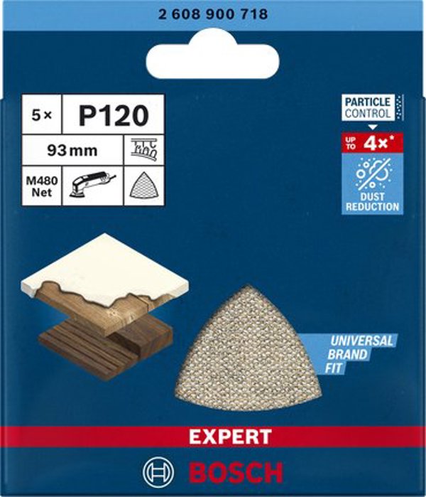 Bosch Bosch Expert M480 mesh sanding sheet 93mm, K120 (5 pieces, for delta sanders)