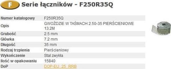 Bostitch ΤΑ ΚΑΡΦΙΑ BOSTITCH BOSF250R35Q