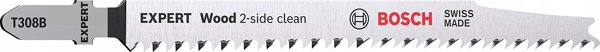 bosch powertools Bosch Expert jigsaw blade T 308 B 'Wood 2-side clean' (25 pieces)