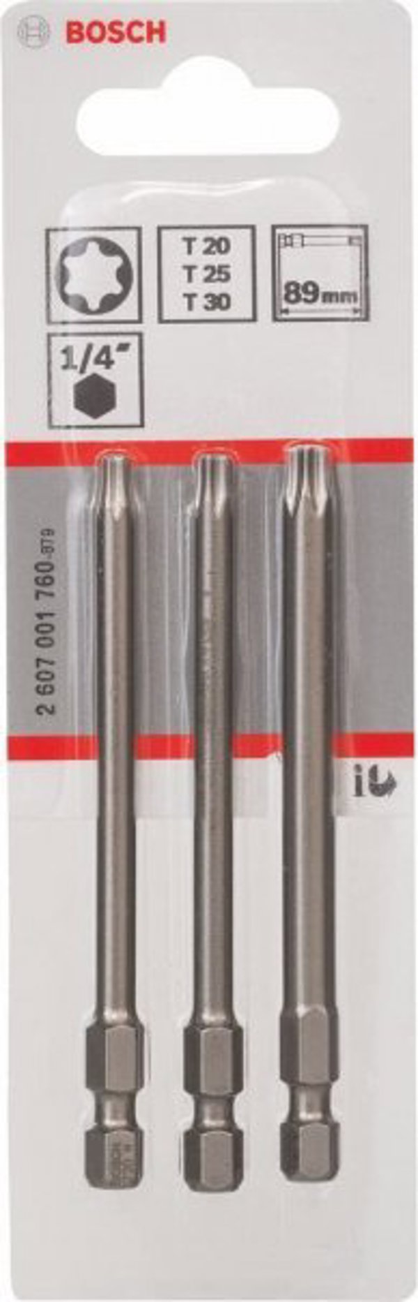 Σετ κατσαβιδιών Bosch Bosch extra hard, 89mm, T20, T25, T30, σετ μύτες (3 τεμάχια)