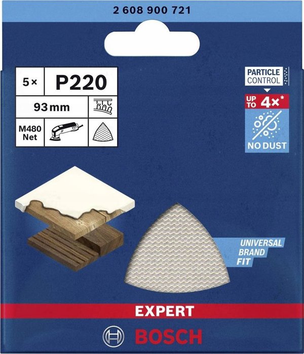Bosch Bosch Expert M480 mesh sanding sheet 93mm, K220 (5 pieces, for delta sanders)